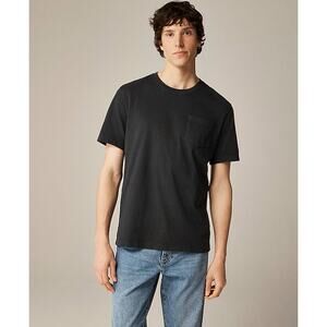 J.Crew Vintage Wash Cotton Jersey Pocket T-shirt Mens M Black Relaxed Pullover